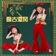 儿童复古港风演出服女童花吊带喇叭裤 套装 8090年代走秀爵士舞蹈服