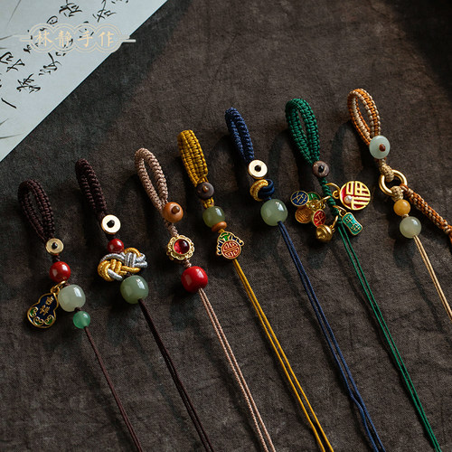 可DIY的手工编织钥匙扣挂件绳