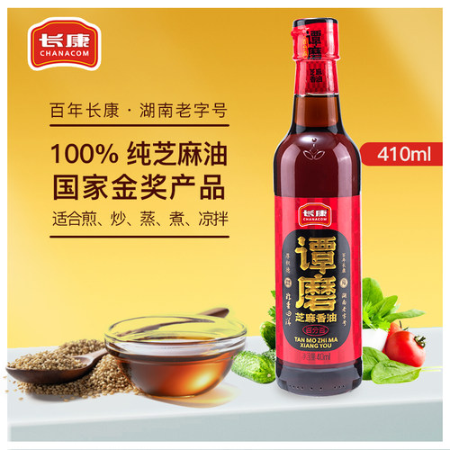 长康谭磨纯芝麻油410ml