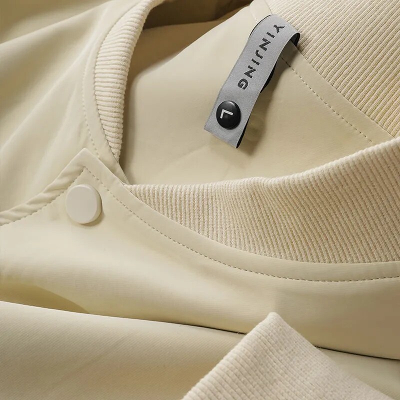 IT POLO 카운터 새로운 가을 겨울 유행 남성 단색 버튼 가디건 남성용 방풍 및 방수 캐주얼 재킷