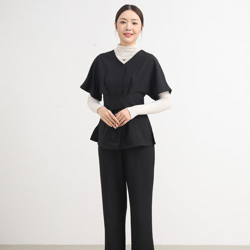 新品美容院工作服女夏季套装透气