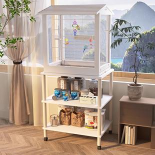 达洋鸟笼置物架鹦鹉笼架子可移动鸟用品放置架玄凤专用站架笼子架