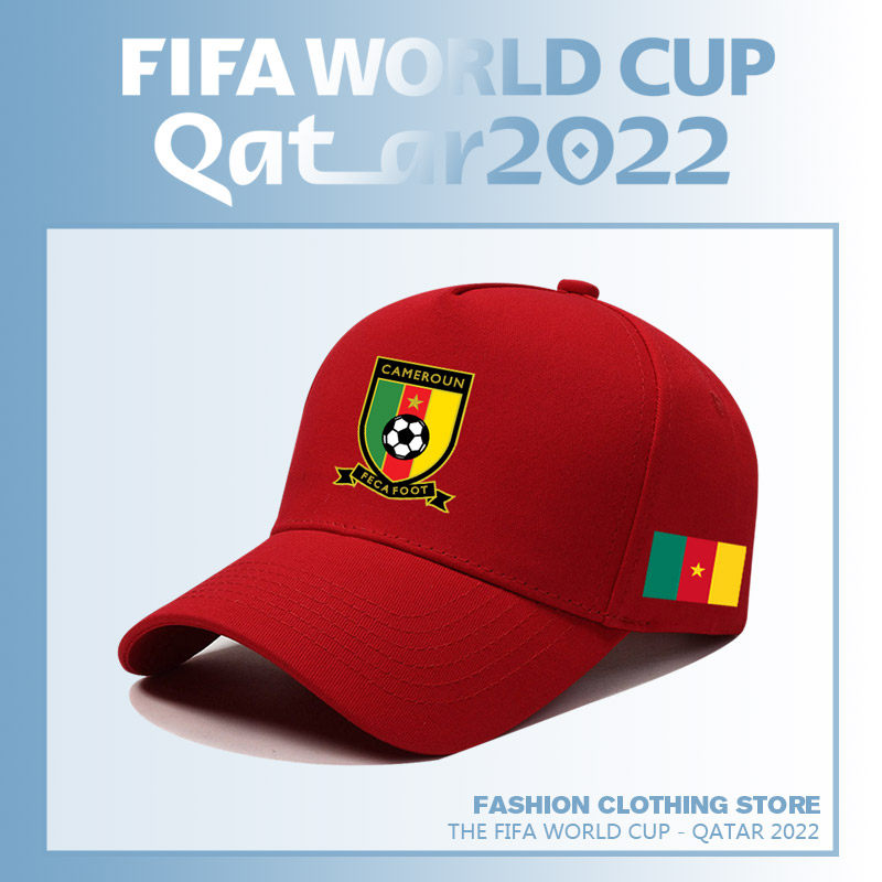 卡塔尔世界杯足球喀麦隆队球迷纪念棒球帽潮流休闲百搭鸭舌太阳帽
