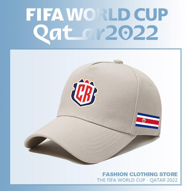卡塔尔世界杯足球哥斯达黎加队运动棒球帽男女休闲定制遮阳鸭舌帽