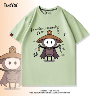 纯棉学生衣服 T恤男女夏季 空洞骑士Hollow Knight联名游戏周边短袖