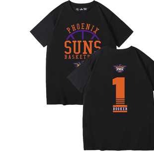 潮牌篮球短袖太阳队3号克里斯保罗布克球衣t恤男纯棉训练宽松半袖