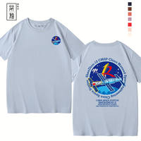 The men's summer T-shirt related to Shenzhou-12 is a super popular pure cotton short-sleeved shirt for cnsa astronauts in China's space program thumbnail 5