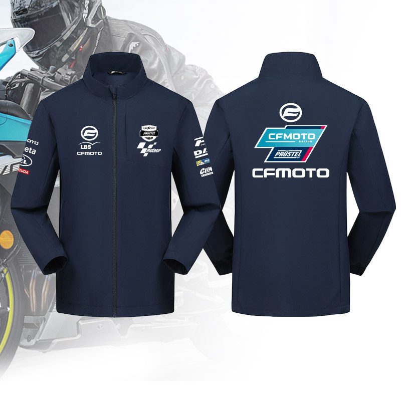 定制春风机车服立领夹克男机车骑行爱好者春秋防风休闲冲锋衣外套