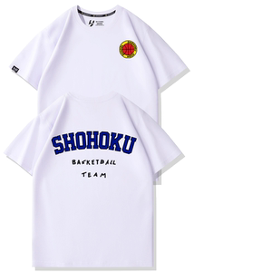 日系复古卡通灌篮高手电影T恤湘北篮球队樱木花道训练服宽松短袖