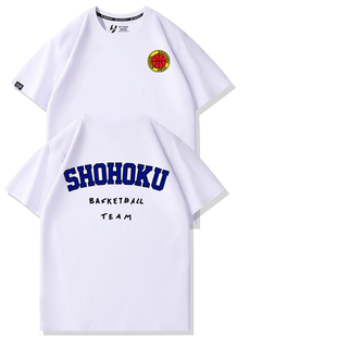 日系复古卡通灌篮高手电影T恤湘北篮球队樱木花道训练服宽松短袖