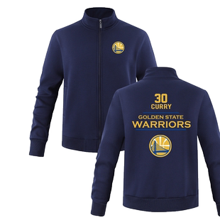 篮球立领运动卫衣服男士薄款潮牌外套勇士库里美式高街训练服上衣