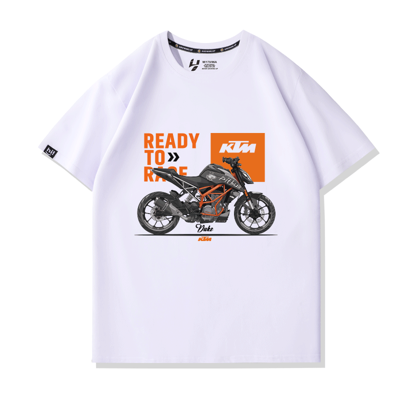 KTM390摩托车改装骑士文化短袖夏季男士骑行机车服定制宽松t恤潮
