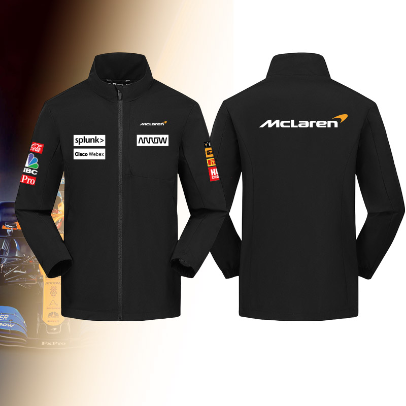 可定制立领薄款冲锋衣外套休闲迈凯轮车队赛车服车迷爱好者工作服