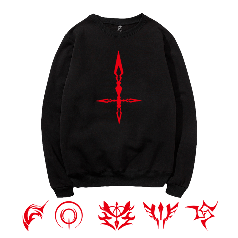 令咒fate动漫周边saber男生衣服长袖薄款夜光反光青少年潮流卫衣