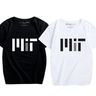 青春时尚潮流美国常青藤大学之MIT麻省理工学院留学休闲短袖t恤衫