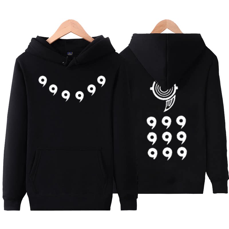 火影疾风传十尾人柱力六道仙人秋冬加绒休闲卫衣男女宽松外套