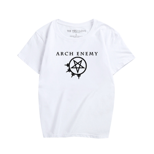 纯棉圆领短袖T恤衫摇滚 Arch Enemy大敌乐队音乐休闲男女电音T恤