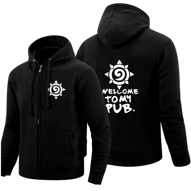 炉石传说游戏周边上衣学生服时尚男女加绒外套连帽开衫拉链卫衣