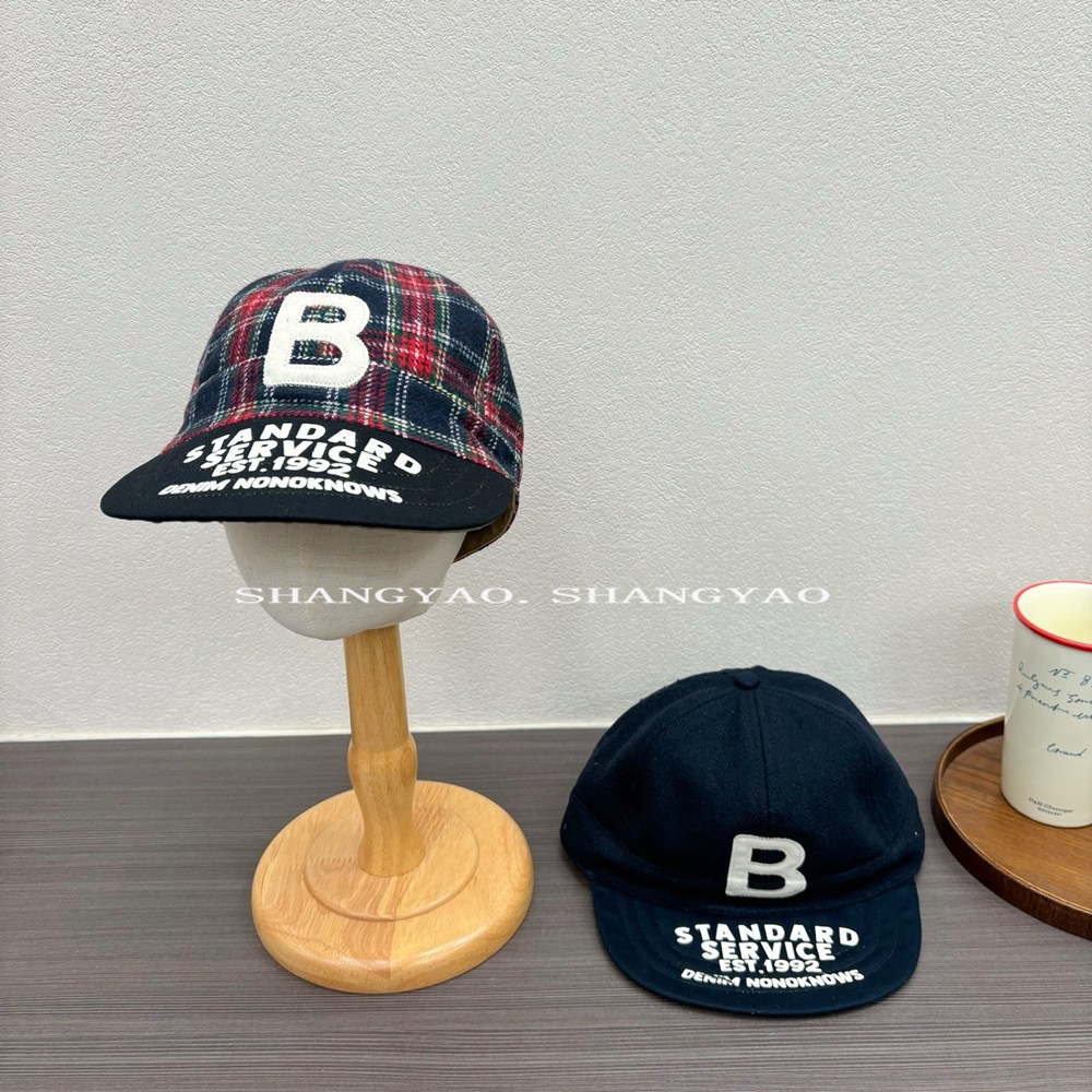 儿童帽子字母刺绣鸭舌帽秋天毛呢个性男女孩出游百搭韩版帽新款潮