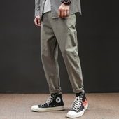 宽松男款 长裤 潮流男裤 冬季 百搭锥形裤 子男休闲裤 工装 大码 加绒裤 裤