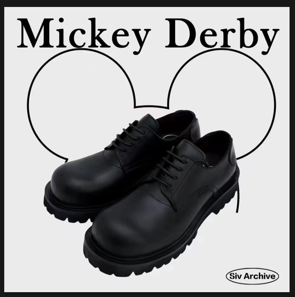 Born Niche Pursuit｜ Siv Archive厚底增高米奇圆头德比休闲皮鞋