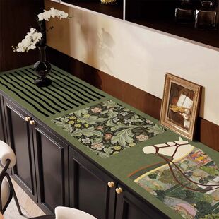 复古中古风餐边柜桌布吸水防尘桌面保护垫电视柜玄关鞋柜耐脏防滑