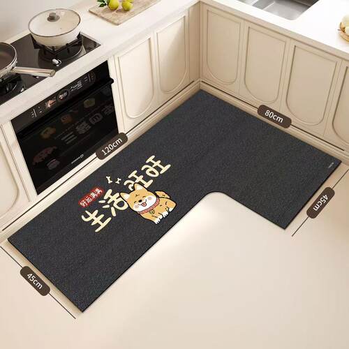 转角L型硅藻泥厨房防滑吸水垫