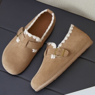 复古全包勃肯鞋女2026新款春季女鞋厚底内增高包跟单鞋