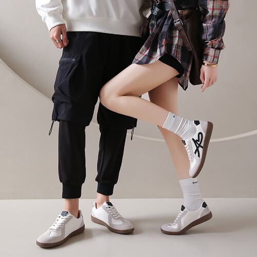 情侣时尚休闲运动鞋女鞋百搭韩系厚底板鞋小白鞋秋男德训鞋SS91
