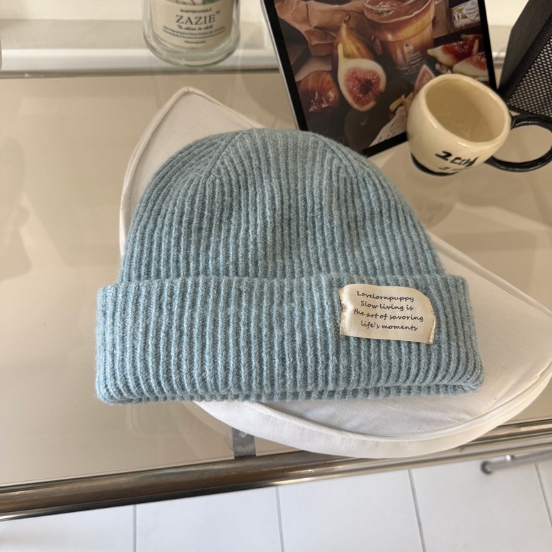 冬日氛围感百搭时尚ins网红女针织帽学生简约气质大头围冷帽SD26