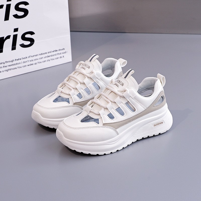 2025夏季网面时尚百搭运动鞋女学生透气跑步休闲小白板鞋子女kl94