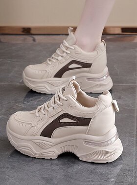 厚底内增高老爹鞋女2026秋季新款运动鞋百搭网红小个子女鞋L-94