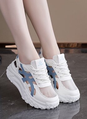 网面镂空厚底凉鞋女2026夏季新款复古透气老爹运动鞋女凉鞋L-63