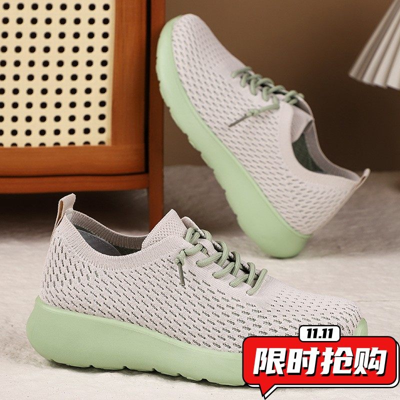 鞋子女鞋百搭新款软底休闲单鞋时尚潮流网面透气情侣运动鞋YY34