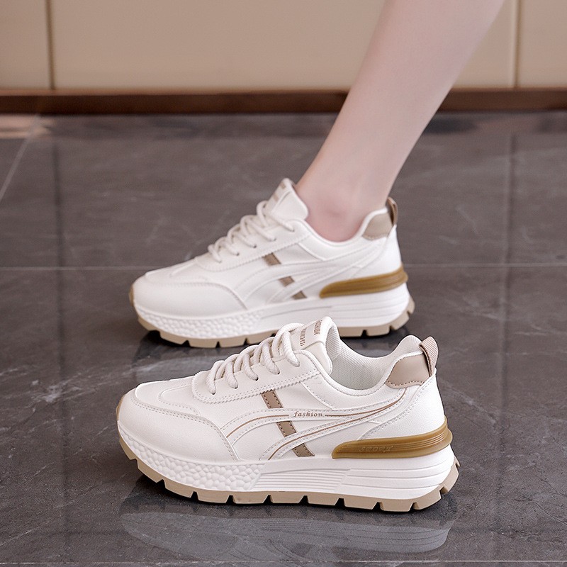 ins韩版新款老爹鞋女2025春季学生跑步运动小白鞋女阿甘鞋AD8kl93