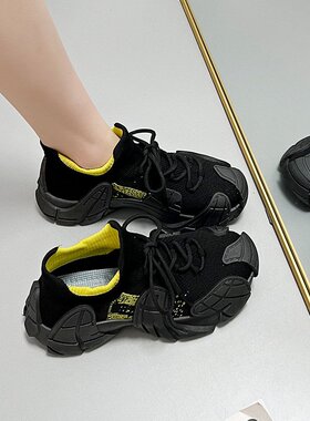 网面透气运动风格鞋女2026夏季新款老爹鞋舒适百搭网鞋L-98