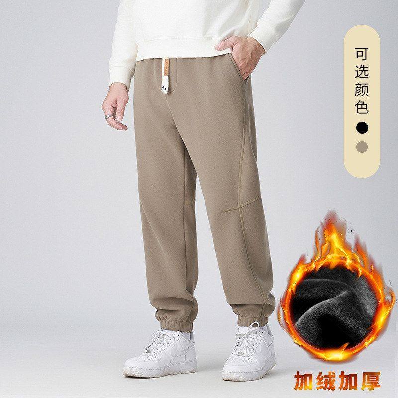 【加绒加厚休闲裤】大码下装冬季裤子百搭简约束脚裤宽松男式卫裤,男装,休闲裤,淘宝优惠券,粉丝福利购,淘宝优惠卷