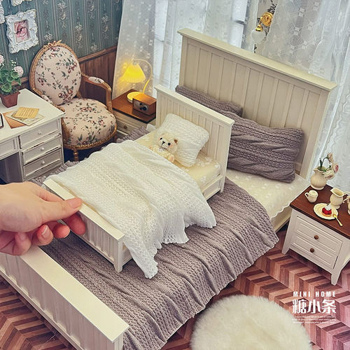 糖小条微缩家具6分娃用床