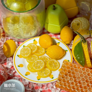 糖小条迷你柠檬手作食玩仿真水果微缩模型blythe娃用道具ob11