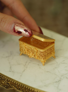 糖小条微观臻慕首饰黄铜盒子迷你微缩模型blythe娃用摆件