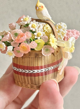 糖小条微缩花花迷你微缩模型丝果兔兔酱blythe娃用场景道具薰衣草