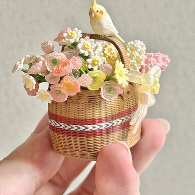 迷你微缩花花模型道具