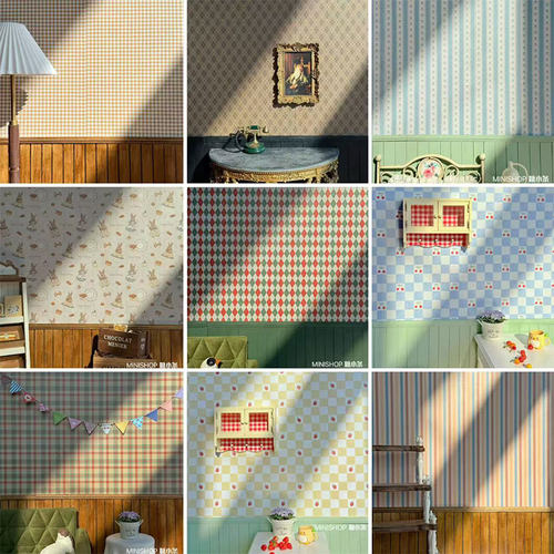 迷你娃屋壁纸贴纸场景道具