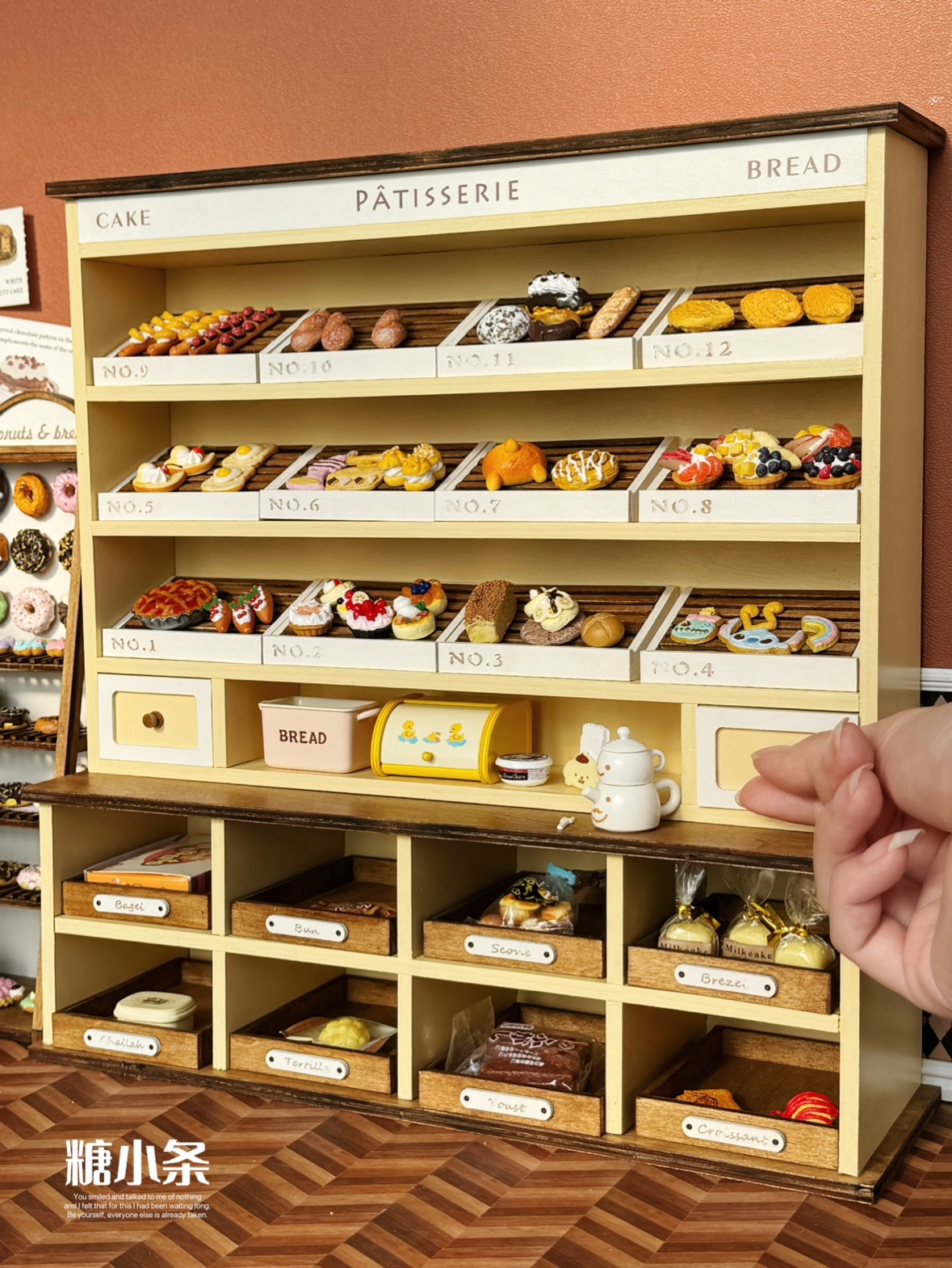 糖小条6分娃用蛋糕柜模型