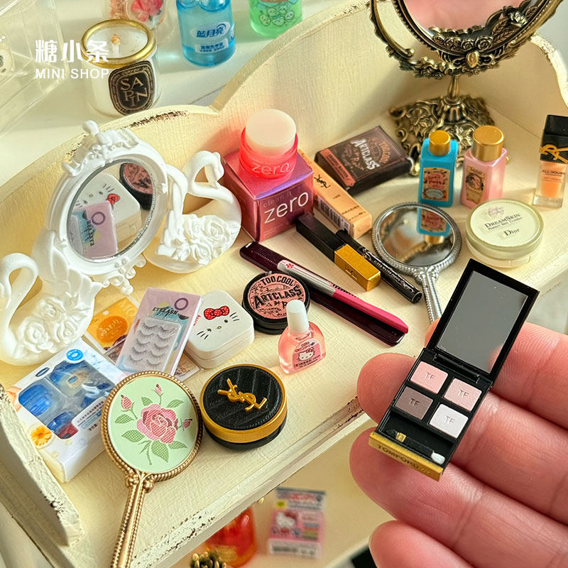 迷你化妆品微缩模型手作图片