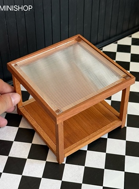 6分小布茶几Dollhouse娃娃屋blythe微缩场景配件桌子BJD拍照装饰