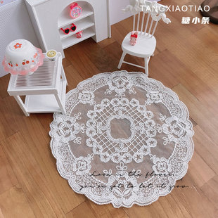 Dollhouse娃娃屋地垫仿真家居用品微缩场景配件地毯拍照装 饰OB11