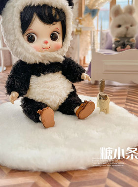 ob11小布12分娃用配件客厅地毯bjd迷你卧室地垫拍照道具6分毛毛垫