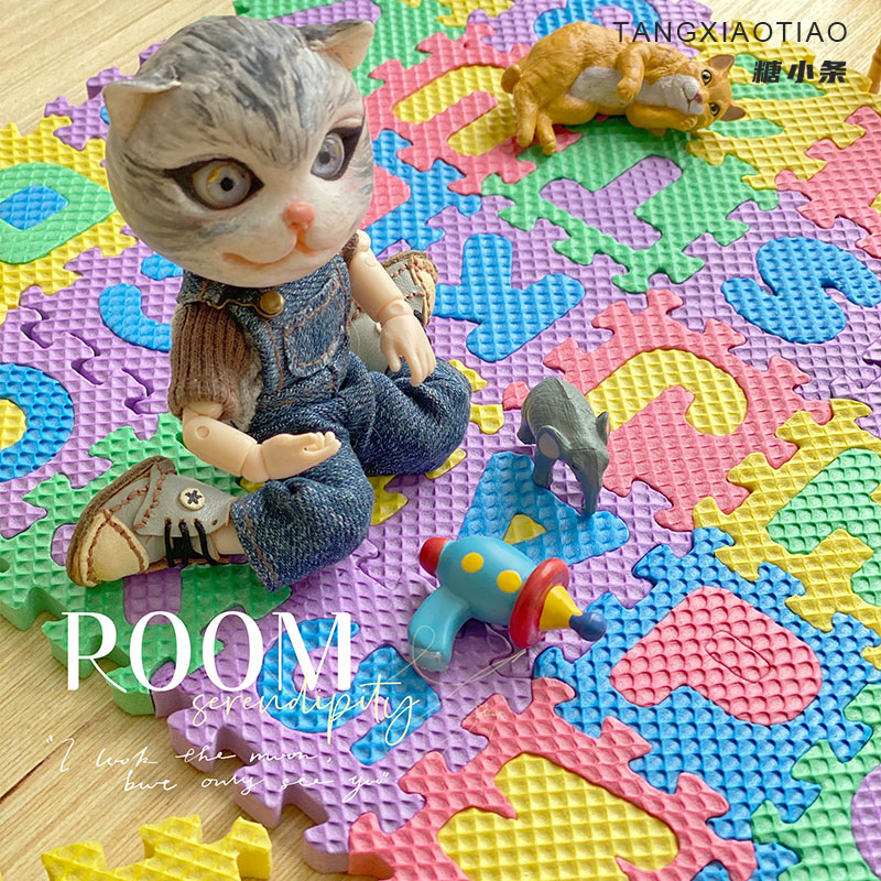 Dollhouse娃屋游戏地垫仿真爬行垫微缩场景配件地毯拍照装饰OB11