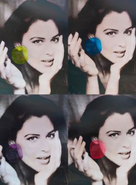 春晚王菲同款丹麦Monies虾片亚克力超质感夸张大耳环耳夹多色